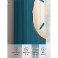 thumbnail image 6 of Seaside Shell Sheer Curtains 2 Panels Set Vintage White Shell Teal Green Texture Sheer Window Curtains Light Filtering Rod Pocket Voile Drapes for Bedroom Living Room 52"X84", 6 of 8