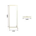 Efavormart 5.5ft Gold Metal Frame Wedding Arch, Rectangular Backdrop Stand, Floral Display Frame ...
