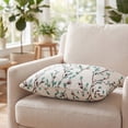 thumbnail image 3 of REGALWOVEN 2 Pcs Classical Embroidery Jacquard Teal Decoration Throw Pillow Cover Pattern Pillow Cases for Outdoor Indoor Green Flower 12" x 20", 3 of 6