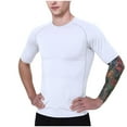 thumbnail image 6 of Ultrave Mens Short-Sleeve Shirt Running Gym Soft Crew Neck Summer Tee Mens Clothes,White,S, 6 of 8
