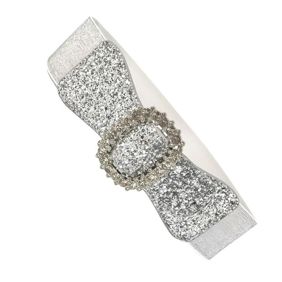 RUISINERY Sequins Waist Cincher Sparkling Wide Waistband Fashionable Adjustable Waist Belt Glitters Waist Accessory