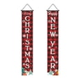 thumbnail image 1 of 1 Pair Christmas Couplets Eye-Catching Clear Pattern Door Hanging Banner Couplets for Home Festive Decorations, 1 of 9