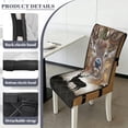 thumbnail image 6 of TSOVTHRID Deer Elk Camo Hunting Print Quilted Dining Chair Cushion Covers Stretchy Soft Seat Cushion Slipcovers Removable Armless Chair Covers with Detachable Strap, Set of 2, 6 of 7