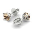thumbnail image 2 of Clara Pucci 0.2Ct Synthetic Yellow Moissanite Round Cut VVS1 Screw Back Stud 14k Solid hypoallergenic Gold Designer Earrings For April, 2 of 7