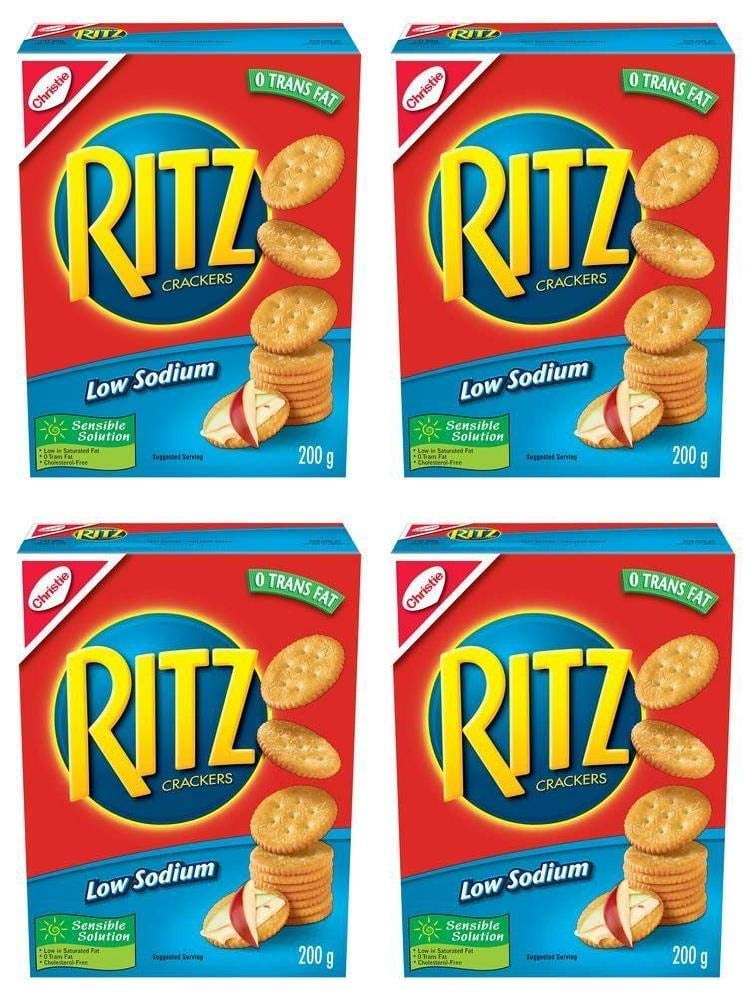 Ritz Low Sodium Crackers, 0 Trans Fat 200g 4 BOXES