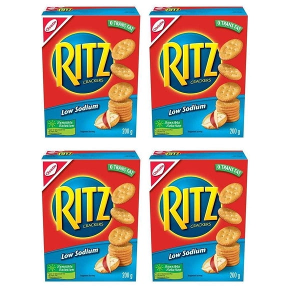 Ritz Low Sodium Crackers, 0 Trans Fat 200g 4 BOXES