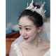 thumbnail image 2 of Barroco Nupcial Reina de la boda Tiara Rhinestone Waterdrop Crown Jewelry Sunnimix Tiara cristalina de la boda nupcial, 2 of 8