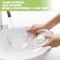 thumbnail image 3 of 16 oz Clear Glass Cereal Bowl with Handle & Lid, 500ml Microwave Safe Soup Bowl for Oatmeal Yogurt Dessert & Breakfast, 3 of 6