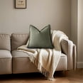 thumbnail image 5 of Miommo Decorative Throw Pillow Covers Neutral Linen Fringe Throw Pillows Olive Green Boho Farmhouse Cushion Covers with Tassels for Couch Sofa Bed Living Room Spring Home Decor, 5 of 9