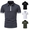 thumbnail image 4 of Men's zip-up short sleeve golf slim shirt, 4 of 5
