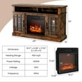 thumbnail image 3 of Gymax 48'' TV Stand Console Cabinet w/ Fireplace Entertainment Center For Living Room, 3 of 10