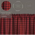 thumbnail image 7 of VHC Brands Rustic & Lodge Kitchen Window Cumberland Curtain, Valance 16x72, Chili Pepper Red, 7 of 7