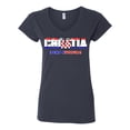 thumbnail image 2 of Wild Bobby Croatia Flag Pride Graphic Idemo Hrvatska Checkerboard | Unisex Novelty Graphic T-Shirt | Soccer Football Fan Gift for Men Women Standard V-Neck Tee, 2 of 5