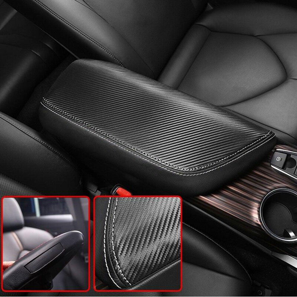 Center Console Armrest Leather Synthetic Cover for Toyota Camry 12-17 Gray