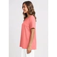 thumbnail image 3 of Woman Within Plus Size Lattice Neck Tee, 3 of 5