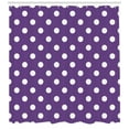 thumbnail image 3 of Ambesonne Eggplant Shower Curtain, White Polka Dots Retro, 69"Wx84"L, Purple White, 3 of 3