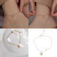 thumbnail image 3 of Sophisticated Gold Anklet Adorned With Heart Crystal Elegant Foot Chain Suitable For Parties And Romance Dates, 3 of 9