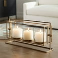 thumbnail image 2 of Uttermost Wenman Gold Triple Candleholder, 2 of 5