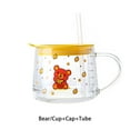 thumbnail image 4 of Cateissary Bonita taza de agua portátil con diseño de animales, repuesto para niños, taza de paja para desayuno, leche, dormitorio, café, bebida Utensilios de cocina Cateissary HA082033-03, 4 of 6