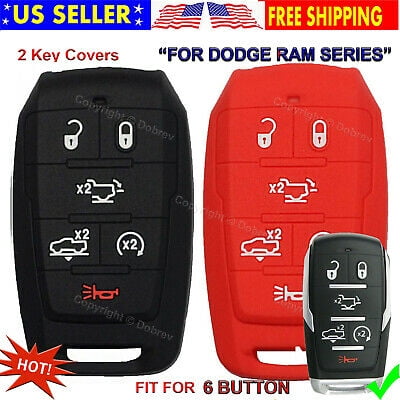 6B Silicone Cover Entry Fob Case Skin Holder For Dodge Ram 1500 Truck 2020 Key