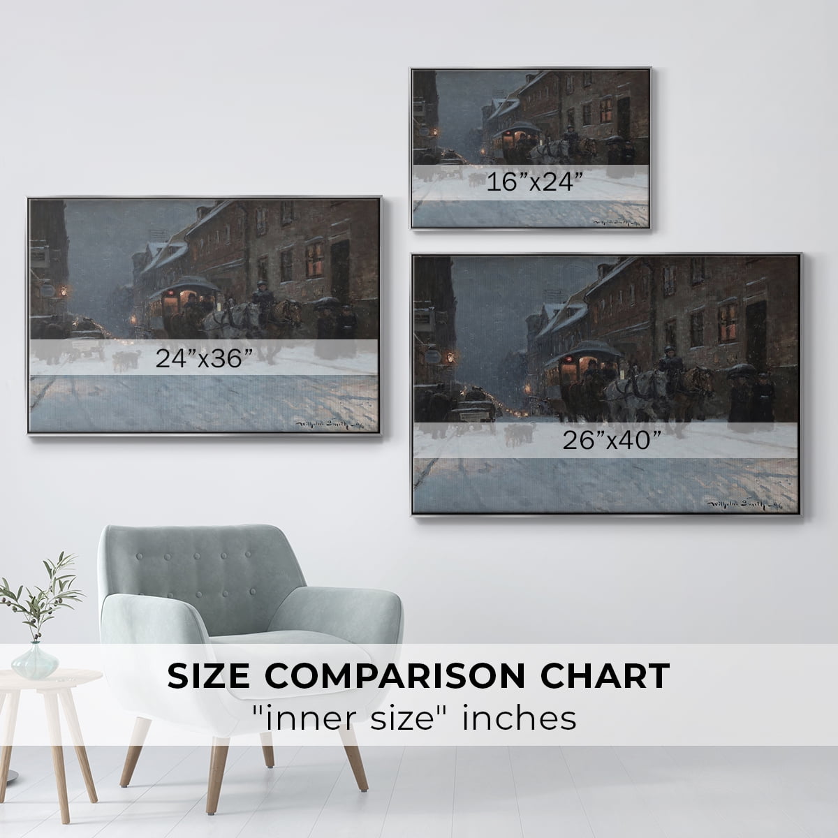 Vintage Landscape-CCCLXXXIV By Wexford Home Framed in Silver Wood Gallery Wrapped Canvas 27 in. x 41 in.