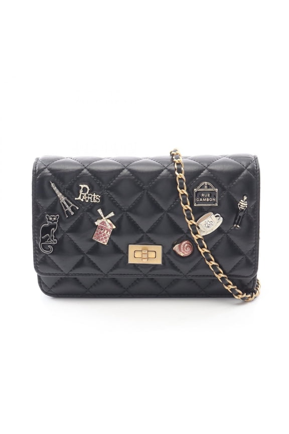 Pre-Owned Chanel Matelass 2.55 Icon Charm Shoulder Bag/Handbag, Lambskin Leather, Women's,...