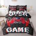 thumbnail image 1 of Ensemble de Literie Casque de Jeu Rouge 7 Pcs Lit en Sac Simple, Ensemble de Literie Gamer Pc avec Couette, 1 of 5