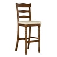 thumbnail image 2 of Linon Kiley Full Back Wood Bar Stool, 30" Seat Height, Walnut Finish, 2 of 12
