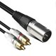 thumbnail image 2 of 1 Xlr Male To 2 Rca Male Plug Stereo Audio Cable Connector Y Splitter Cord For Microphone Mixing Co, 2 of 5