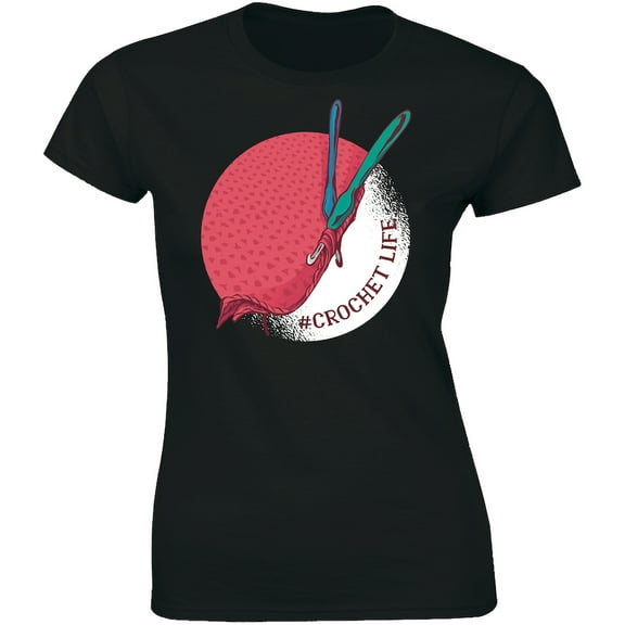 Cute Crochet Life Graphic Soft Yarn Novelty Women's Gift T-Shirt