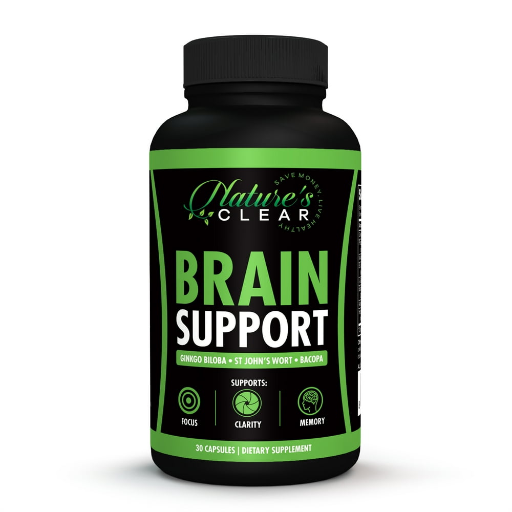 Nature's Clear Brain Support Supplement for Men and Women, 30 Capsules