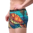 thumbnail image 2 of Uemuo Sea Turtle in Coral Pattern Men's Boxer Briefs,Trunk Anti-Chafing,Comfortable, Durable, and Stylish Underwear-X-Large, 2 of 9