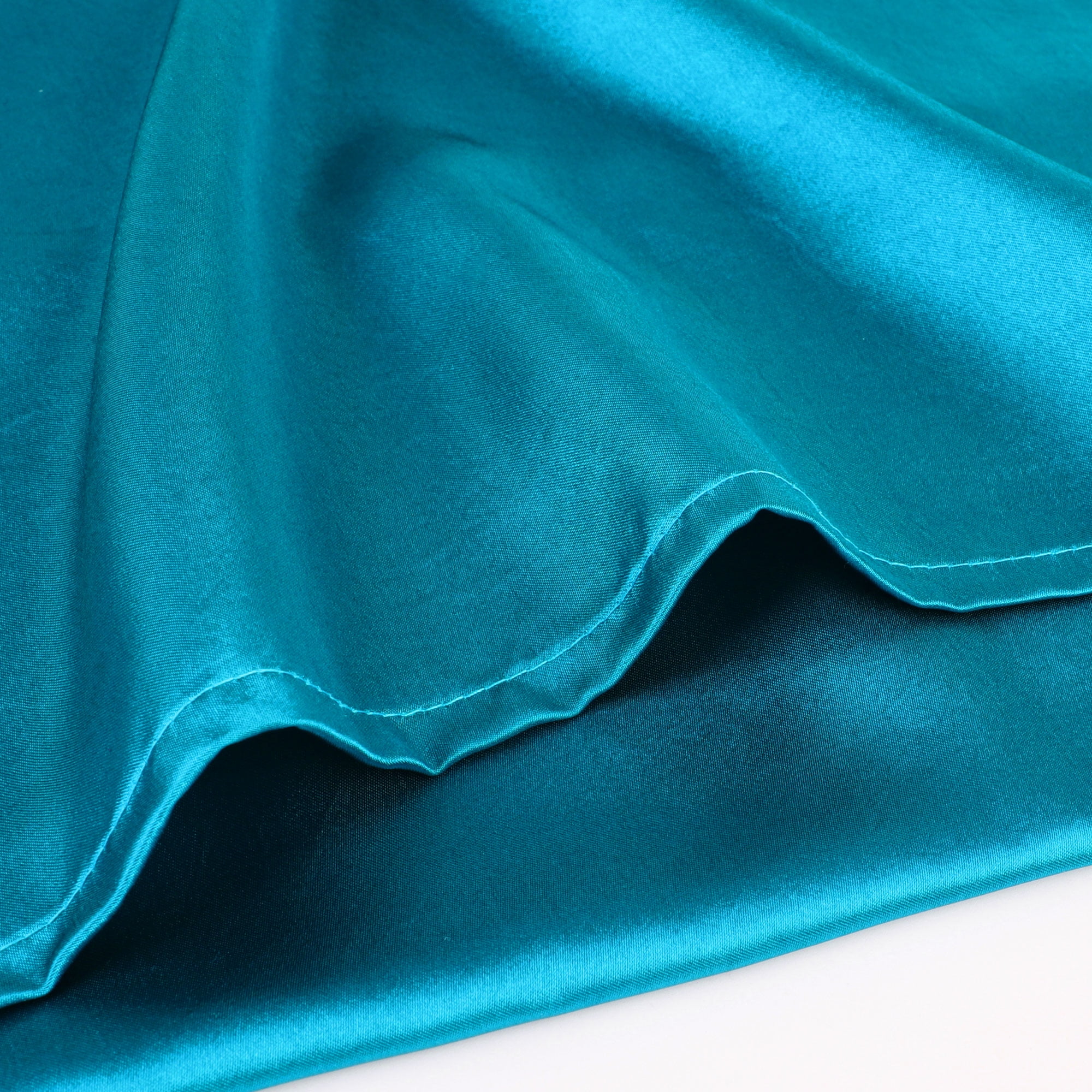 Unique Bargains Satin Envelope Closure Pillowcases Set of 2 Peacock Blue 14"x20"