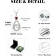 thumbnail image 6 of Heart Birthstone Pearl Pendant Necklace, 925 Sterling Silver Infinity Necklace with 10mm Freshwater Cultured Pearl & 4mm Gemstone Jewelry Valentine's Day Gift for Women, 6 of 6