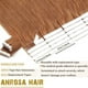 thumbnail image 2 of Extensiones de cabello Anrosa Tape en cabello natural castaño de 45 cm, 2 of 6