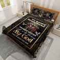 thumbnail image 3 of Lotusprinthandmade God Christian Jesus Quote Quilt Bedding Set (White Binding) 5 Sizes (Made in Vietnam) (60x70), Faith-Based Quilt Bedding Set, Inspirational Jesus Quote Comforter, 3 of 5