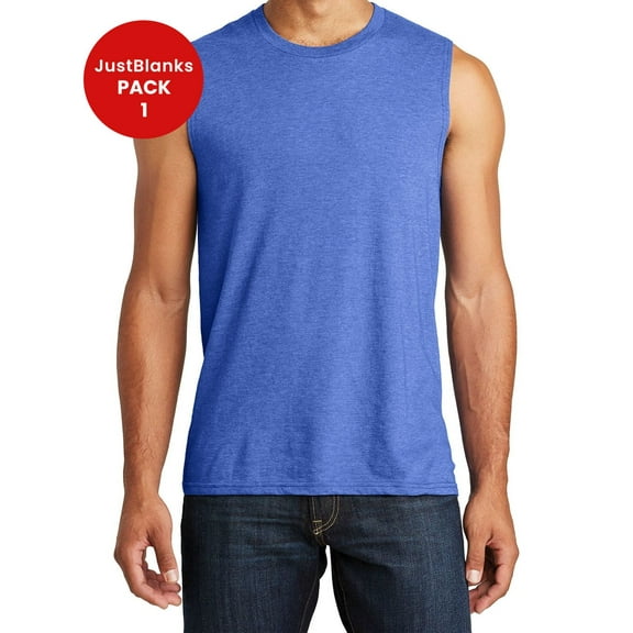 JustBlanks Mens Vented Muscle Lightweight Athletic Sleeveless Tank Top