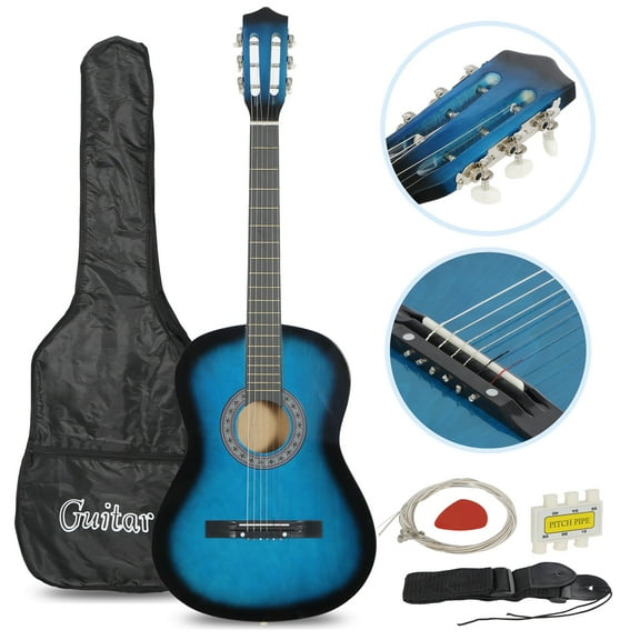 ZENY 38" Acoustic Guitar for Starter Beginner with Bag, Strap, Tuner and Pick, Blue