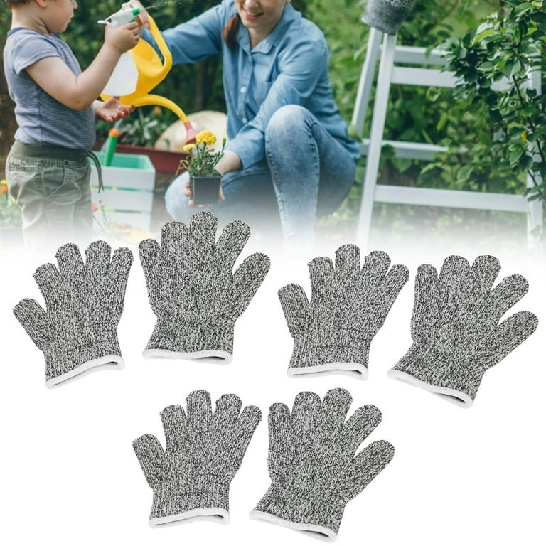 Children Protective Gloves Cut Proof Work Gloves Hand Protective Gloves 3  Pairs Cut Gloves Children Gardening Outdoor Activities Cut Proof Work Gloves  