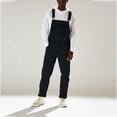 thumbnail image 3 of RMGVDSD Men's Bib Overalls Fashion Jeans Jumpsuit Denim Casual Work Bibs Coveralls With Suspender Straps Lightweight Jumpsuits With Pockets,Black, 3 of 8
