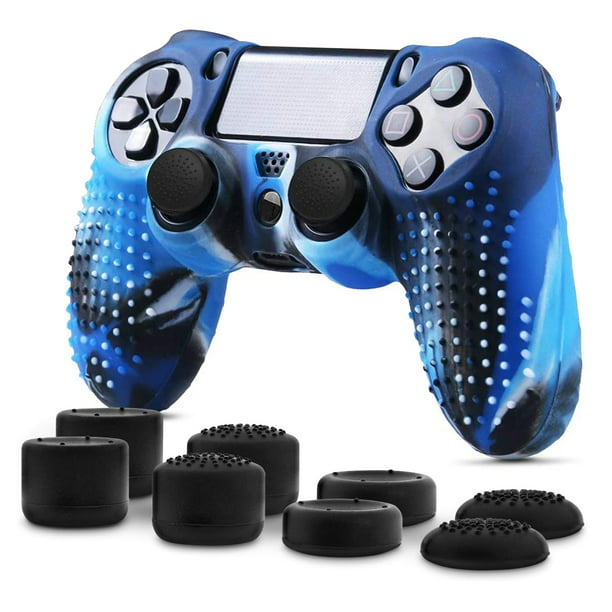Silicone Skin for Controller, Anti-Slip Sweatproof PS4 Grip Controller Covers, Protector Skin Case Cover Fit for Sony PlayStation Controller with 8 Thumb Grip Caps - Walmart.com