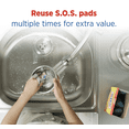 thumbnail image 4 of S.O.S Steel Wool Dish Scrubber Pads, 10 Pack (3 PACK), 4 of 6