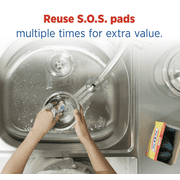 S.O.S Steel Wool Dish Scrubber Pads, 10 Pack (3 PACK)