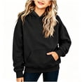 thumbnail image 2 of Resicozy Hoodies for Teen Girls Long Sleeve Hooded Sweatshirt Youth Preppy Trendy Winter Tween Pullover Cute for Kids Clothes 3-12 Years Black 120, 2 of 7
