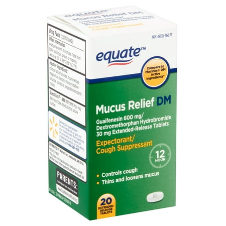 Equate Mucus Relief DM, 20 Ct