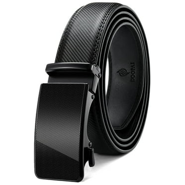 Ratchet Belt for Men, Men's Leather Belt Automatic Ratchet Buckle Slide, Mens Belt for Dress Casual Jeans Shorts, Trim to Fit with Elegant Gift Box(35mm)