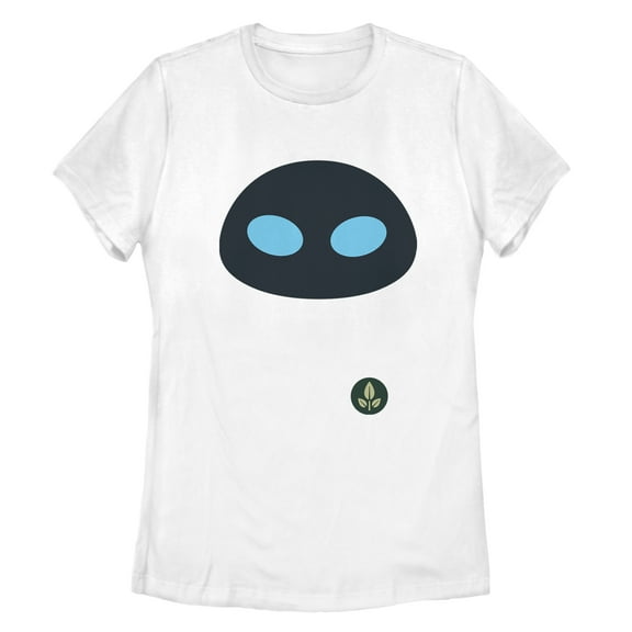 Women's Wall-E EVE Face Graphic Tee White Medium