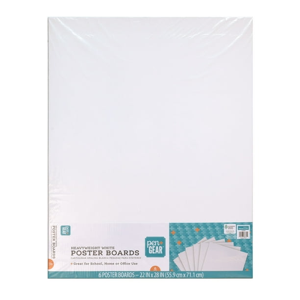 Pen+Gear White Poster Board Paper, 22" x 28", 12 Sheets - Walmart.com