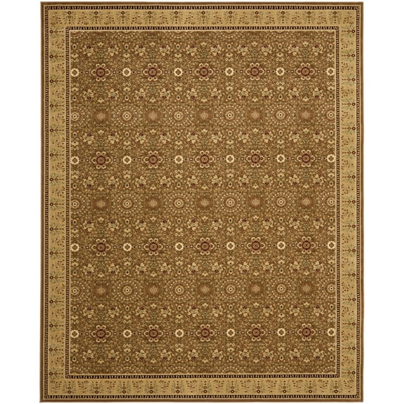 SAFAVIEH Treasures Emmalyn Floral Bordered Area Rug, Olive/Caramel, 4' x 6'