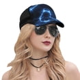 thumbnail image 5 of Picia Blue Lightning Pattern Trucker Hat,Baseball Cap,Sun Protection Cap,Stylish Headwear,Leisure Cap,Outdoor Sports Cap, 5 of 7